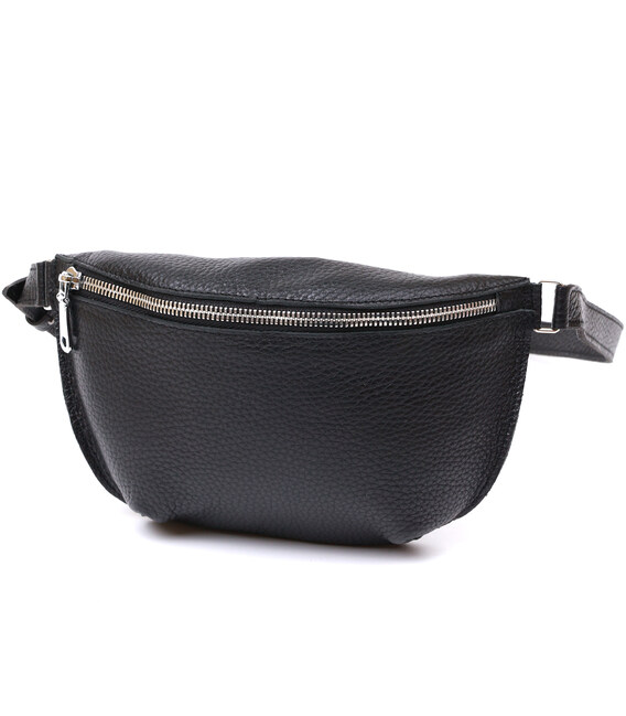 Кожаная женская бананка Shvigel 16373 Черный фото, картинка, изображение