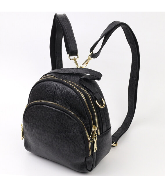 Рюкзак женский кожаный Vintage 20690 Черный фото, картинка, изображение