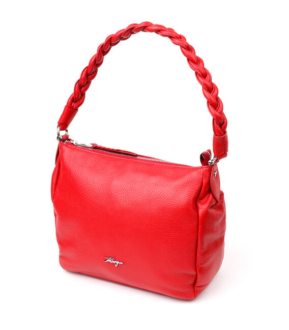 Привлекательная женская сумка KARYA 20863 кожаная Красный фото, картинка, изображение