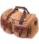 Зручна дорожня сумка із щільного текстилю 21239 Vintage Коричнева - картинка, зображення, фото дорожньої сумки
