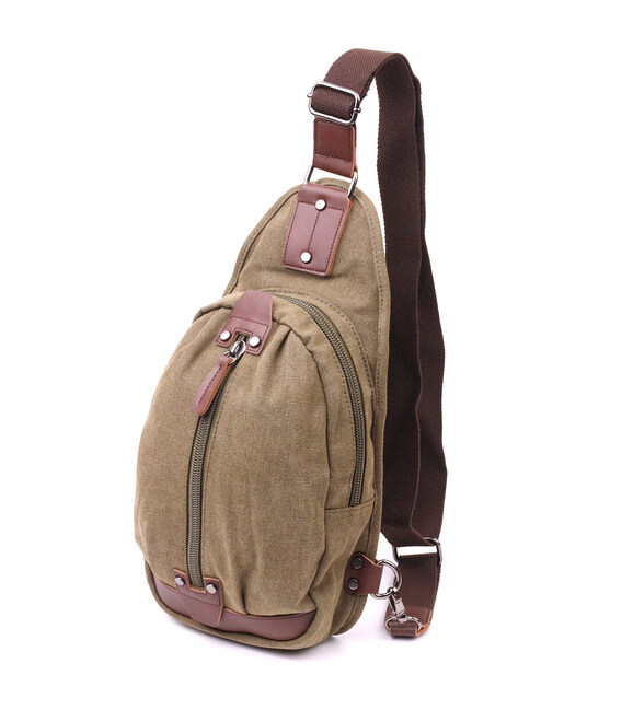 Оригинальная мужская сумка через плечо из текстиля 21254 Vintage Оливковая фото, картинка, изображение