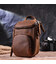 Компактна чоловіча сумка з натуральної вінтажної шкіри 21295 Vintage Коричнева картинка, зображення, фото