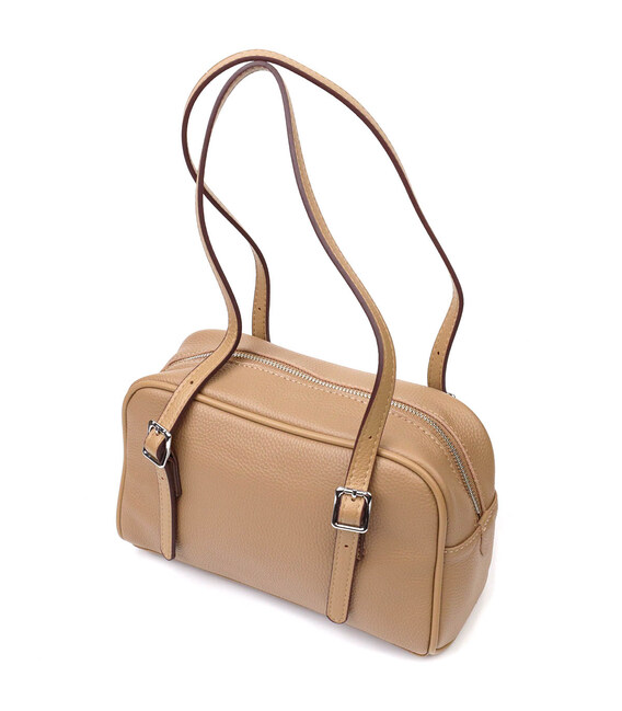 Деловая сумка-клатч со съемными ручками из натуральной кожи 22077 Vintage Бежевая фото, картинка, изображение