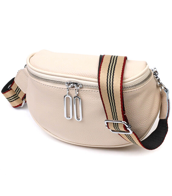 Современная женская сумка через плечо из натуральной кожи 22115 Vintage Белая фото, картинка, изображение