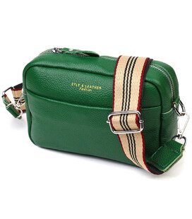 Жіноча шкіряна сумка на плече для міста та щоденного використання Vintage 22120 Зелена картинка, зображення, фото