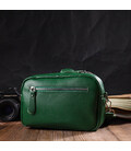 Женская кожаная сумка на плечо для города и повседневного использования Vintage 22120 Зеленая фото, картинка, изображение