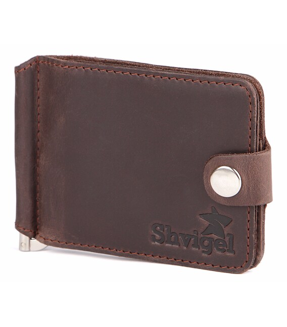 Зажим для купюр SHVIGEL 13786 Коричневый фото, картинка, изображение