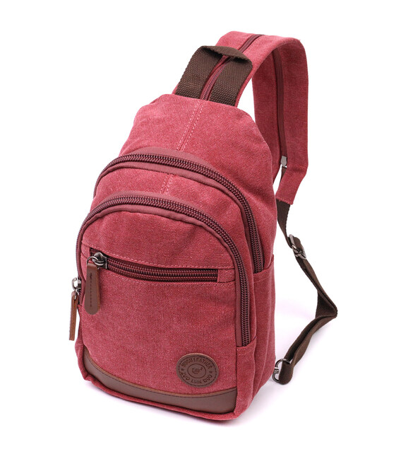 Мужская стильная сумка через плечо с уплотненной спинкой Vintagе 22175 Бордовый фото, картинка, изображение