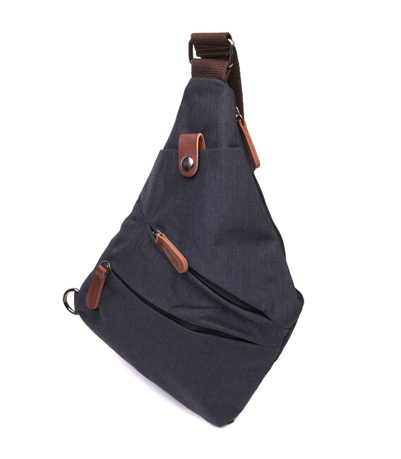 Сумка через плечо для мужчин из текстиля Vintage 22196 Черный фото, картинка, изображение