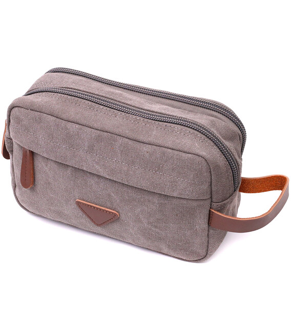 Зручна чоловіча барсетка на два відділення з якісного текстилю Vintage 22230 Сірий картинка, зображення, фото