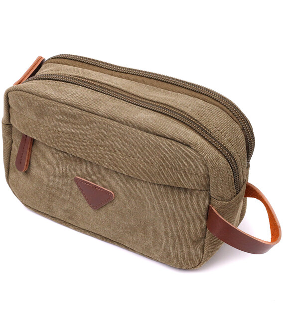 Мужская барсетка на два отделения из качественного текстиля Vintage 22231 Оливковый фото, картинка, изображение