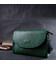 Компактная женская кожаная сумка с полукруглым клапаном Vintage 22260 Зеленая фото, картинка, изображение