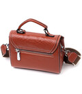 Жіноча шкіряна сумка із защіпкою для міста та щоденного використання Vintage 22417 Коричнева картинка, зображення, фото