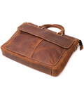 Чоловічий шкіряний портфель для документів ноутбука та роботи Vintage 22673 Коричневий картинка, зображення, фото