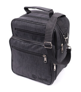 Текстильна чоловіча сумка через плече для документів та міста FABRA 22579 Чорна картинка, зображення, фото