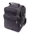Текстильна чоловіча сумка через плече для документів та міста FABRA 22579 Чорна картинка, зображення, фото