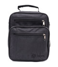 Текстильна чоловіча сумка через плече для документів та міста FABRA 22579 Чорна картинка, зображення, фото