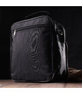 Текстильна чоловіча сумка через плече для документів та міста FABRA 22579 Чорна картинка, зображення, фото