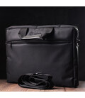 Текстильна ділова сумка для ноутбука роботи та документів FABRA 22585 Чорна картинка, зображення, фото