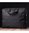 Текстильна ділова сумка для ноутбука роботи та документів FABRA 22585 Чорна картинка, зображення, фото