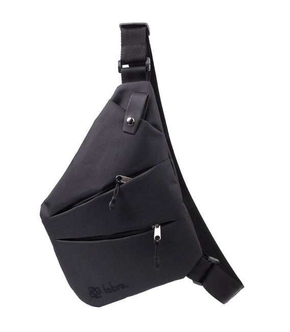 Стильная повседневная слинг-сумка из качественного полиэстера FABRA 22586 Черный фото, картинка, изображение
