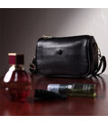 Сумка крос-боді для жінок з натуральної шкіри на кожен день Vintage 22590 Чорна картинка, зображення, фото