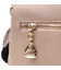 Шкіряна жіноча сумка з металевою прикрасою по середині Vintage 22609 Бежева картинка, зображення, фото