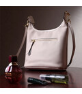 Зручна жіноча сумка на плече з натуральної шкіри Vintage 22628 Біла картинка, зображення, фото