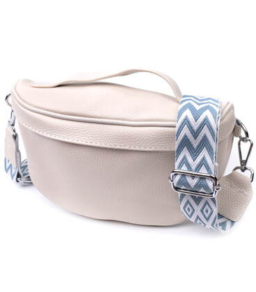 Жіноча сумка через плече в класичному кольорі з натуральної шкіри Vintage 22656 Білий картинка, зображення, фото