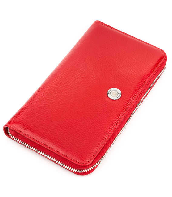 Кошелек-клатч женский KARYA 17073 кожаный Красный фото, картинка, изображение