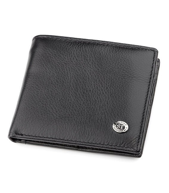 Чоловічий купюрник ST Leather 18305 (ST159) шкіряний Чорний картинка, зображення, фото