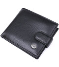 Чоловічий шкіряний купюрник для карток купюр та монет ST Leather 18308 Чорний картинка, зображення, фото
