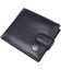 Чоловічий шкіряний купюрник для карток купюр та монет ST Leather 18308 Чорний картинка, зображення, фото