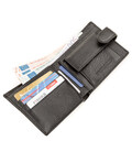 Чоловічий шкіряний купюрник для карток купюр та монет ST Leather 18308 Чорний картинка, зображення, фото