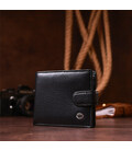 Мужской кожаный купюрник для карт купюр и монет ST Leather 18308 Черный фото, картинка, изображение
