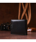 Чоловічий шкіряний купюрник для карток купюр та монет ST Leather 18308 Чорний картинка, зображення, фото