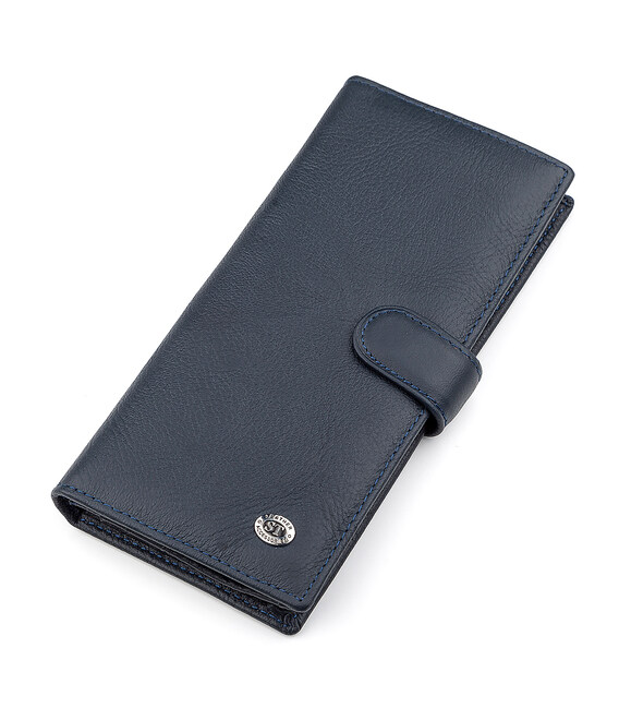Мужской купюрник ST Leather 18365 (ST147) кожаный Синий фото, картинка, изображение