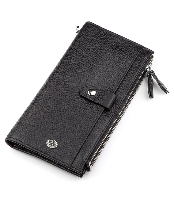 Кошелек ST Leather 18383 (ST420) надежный Черный фото, картинка, изображение