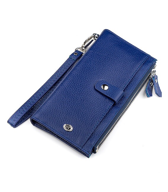 Кошелек женский ST Leather 18416 (ST420) с ремнем на запястье Синий фото, картинка, изображение