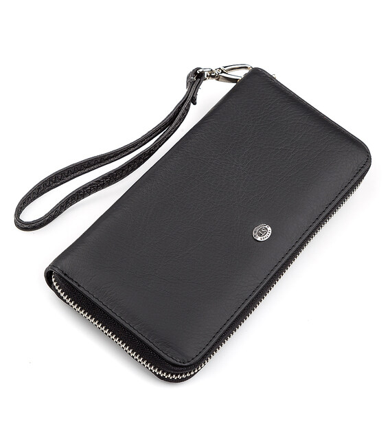 Мужской кошелек ST Leather 18422 (ST45) натуральная кожа Черный фото, картинка, изображение