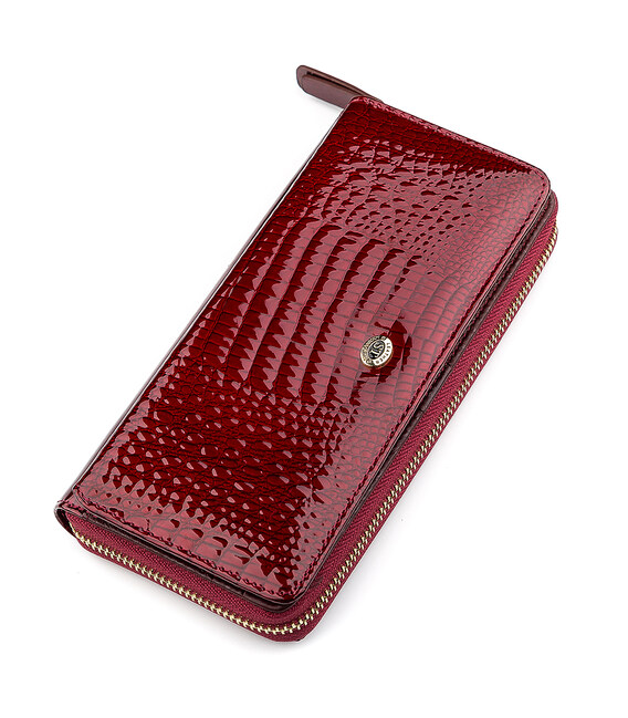 Кошелек женский ST Leather 18434 (S7001A) на молнии Бордовый фото, картинка, изображение