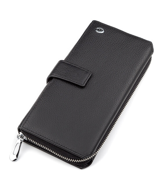 Мужской кошелек ST Leather 18453 (ST128) стильный Черный фото, картинка, изображение