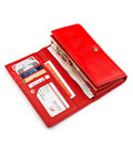 Жіночий шкіряний гаманець для карток купюр та документів Boston 18493 Червоний картинка, зображення, фото