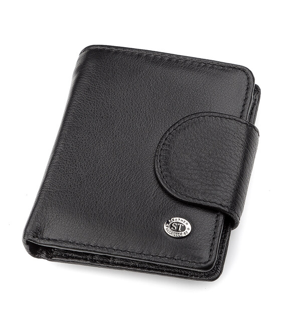 Кошелек женский ST Leather 18497 (ST415) кожаный Черный фото, картинка, изображение