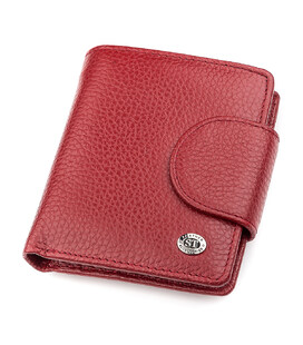 Женский кожаный кошелек для карт купюр и монет ST Leather 18499 Красный фото, картинка, изображение