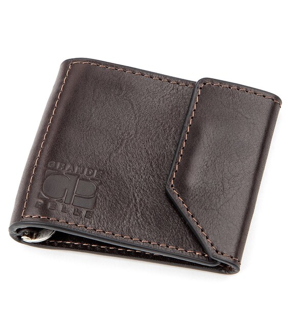 Зажим для денег GRANDE PELLE 11150 Темно-коричневый фото, картинка, изображение