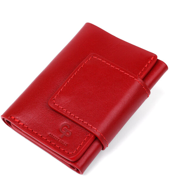 Суворе портмоне жіноче з гладкої шкіри GRANDE PELLE 11153 Червоне картинка, зображення, фото