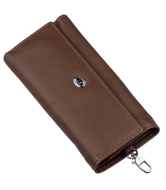 Чоловічий універсальний гаманець з ключницею ST Leather 18840 Коричневий картинка, зображення, фото