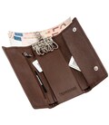 Чоловічий універсальний гаманець з ключницею ST Leather 18840 Коричневий картинка, зображення, фото