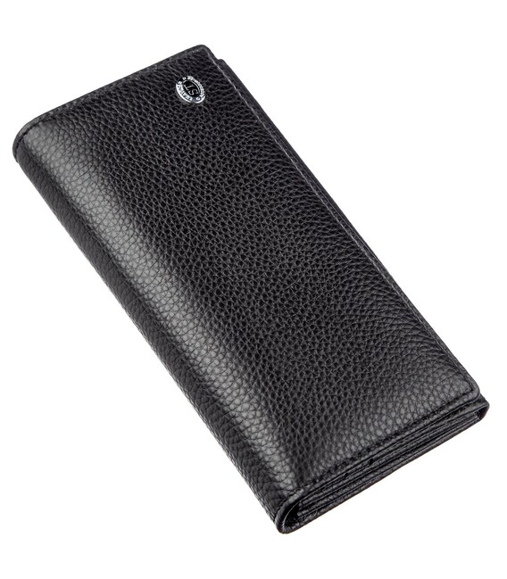 Кошелек для женщин на кнопке ST Leather 18859 Черный фото, картинка, изображение